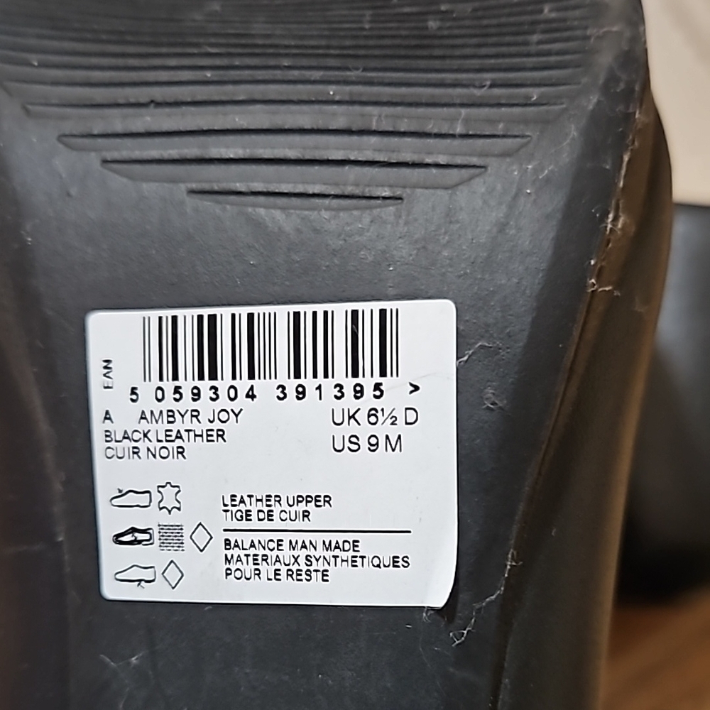 Clarks Collection Black Leather Heels 9-9.5 - Picture 10 of 15